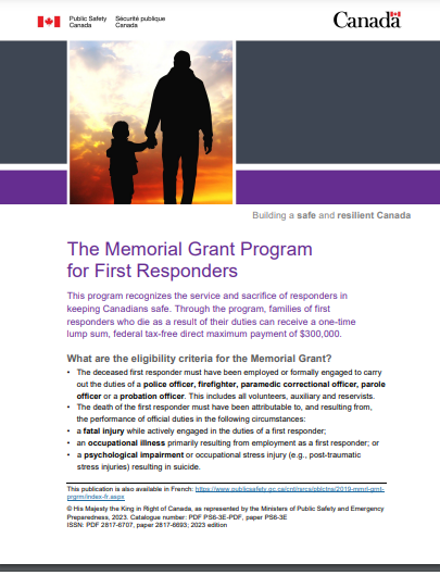 The Memorial Grant Program for First Responders