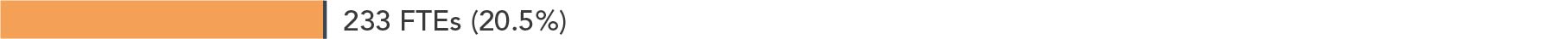 233 FTEs (20.5%)