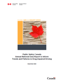 Photo of the Annual National Data Report to Inform Trends and Patterns in Drug-Impaired Driving cover 